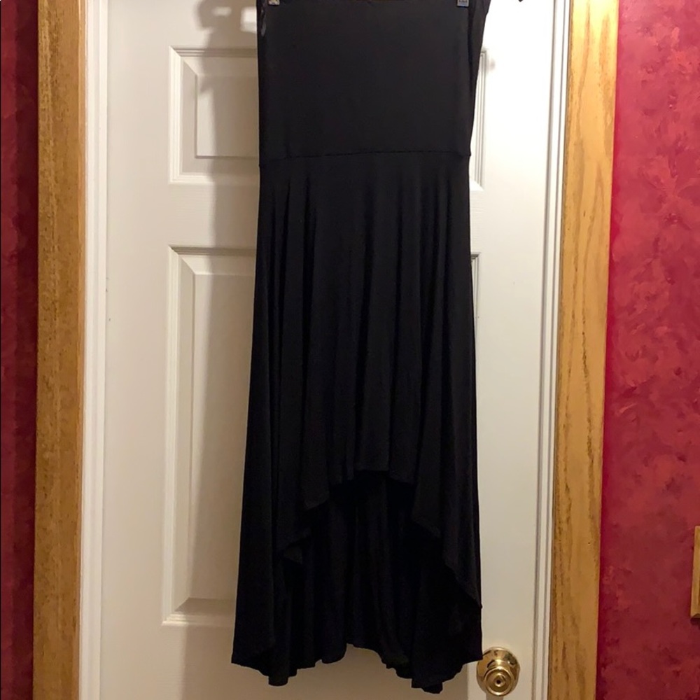 Black high low dress